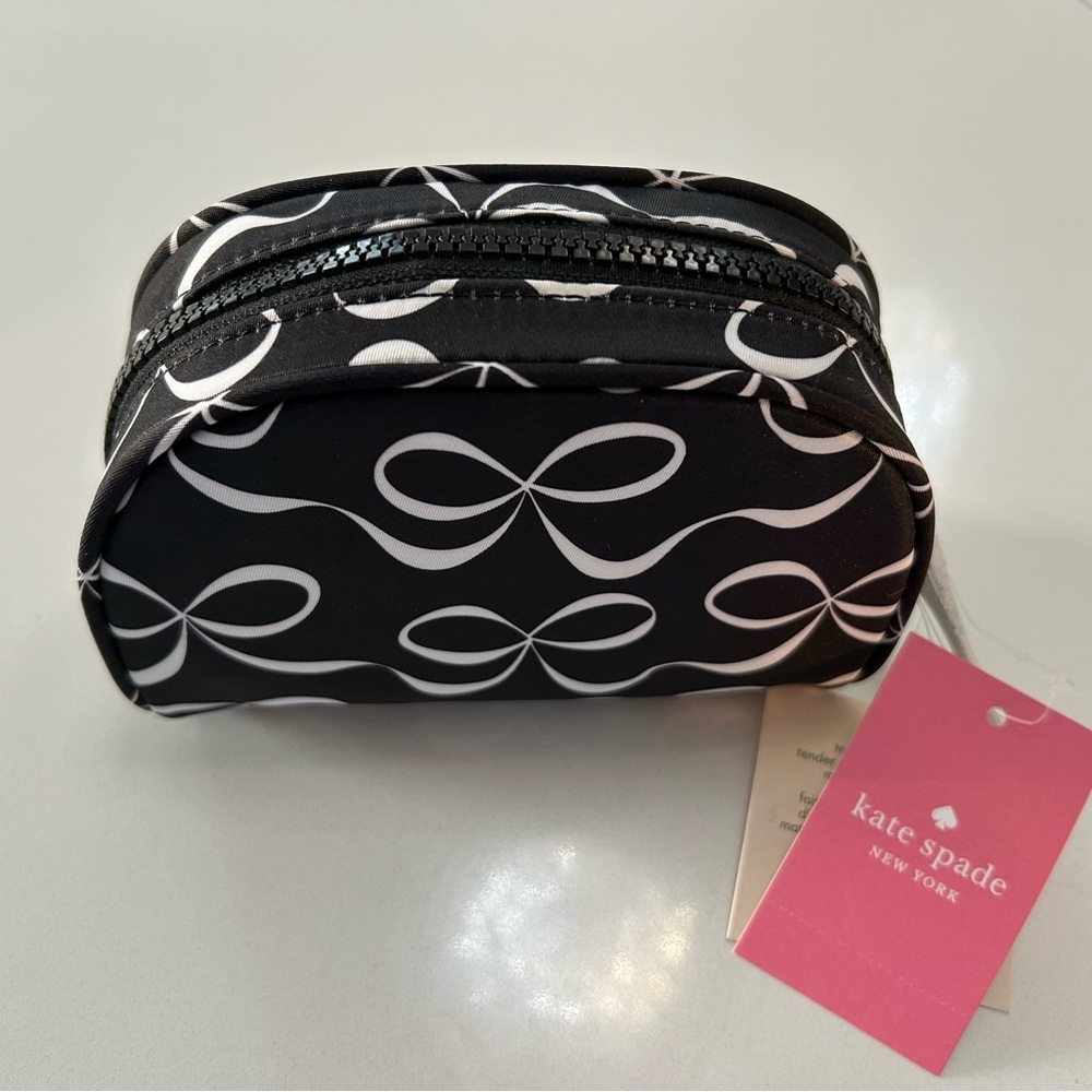 Kate Spade Black and White Loop Design Pouch